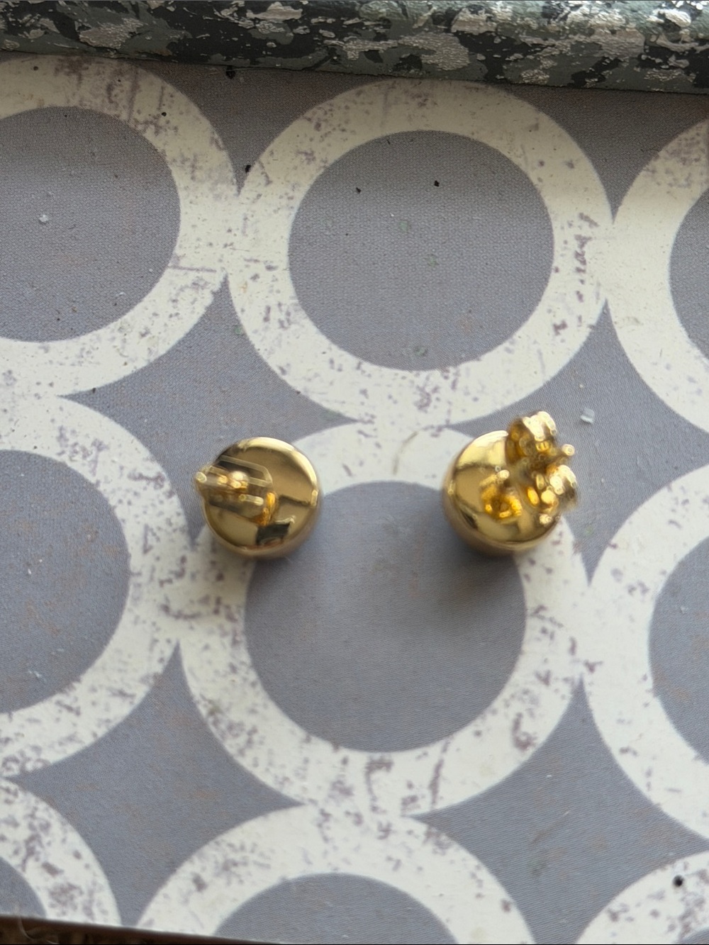 Pierced turquoise studs posts style lovely round color is exquisite gold plated - Picture 13 of 13